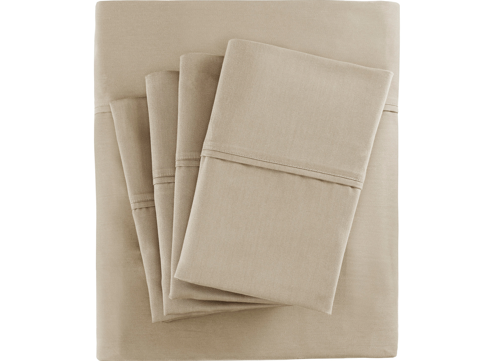 Madison Park California King 800 Thread Count Cotton Sateen Sheet Set | Khaki